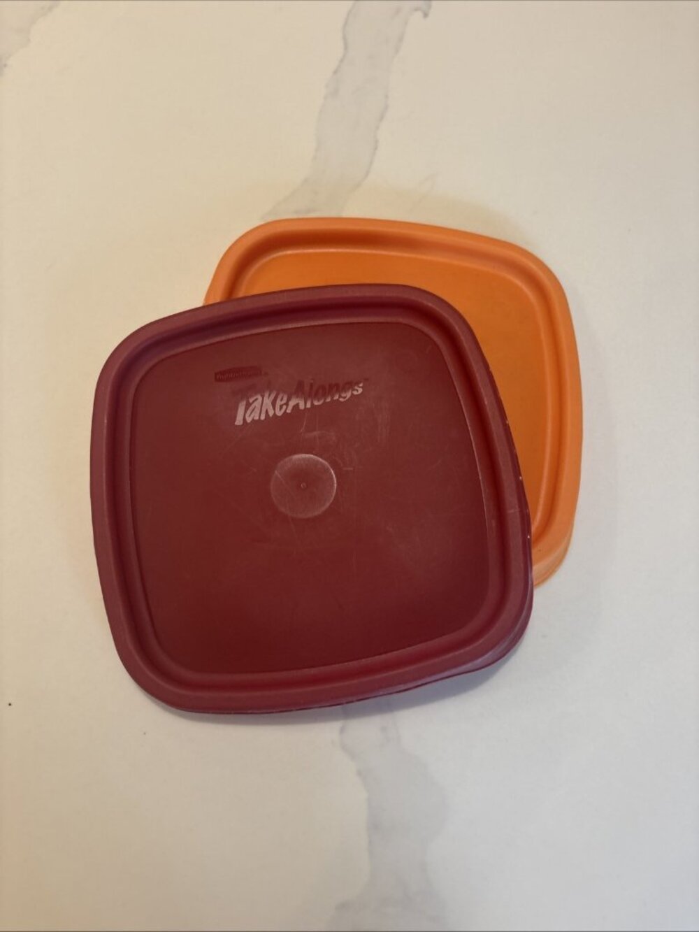 Rubbermaid TakeAlongs Replacement Kids Red And Orange Lids 832F 44 118